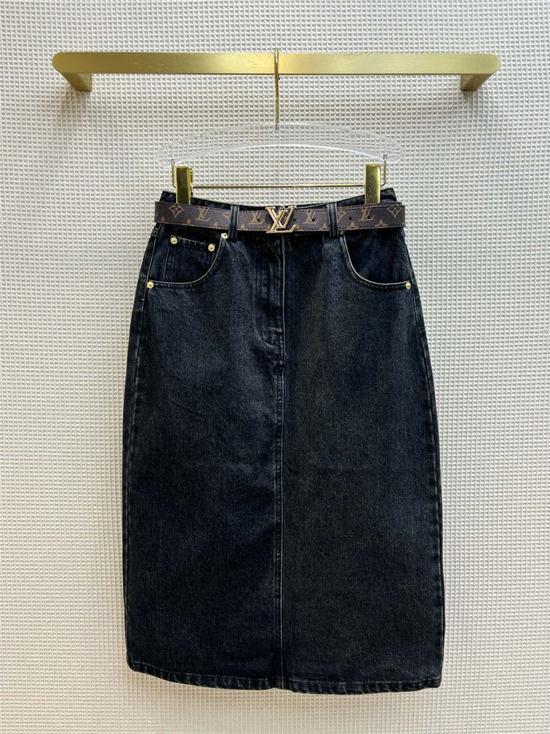 louis vuitton LV nautical resort denim series skirt