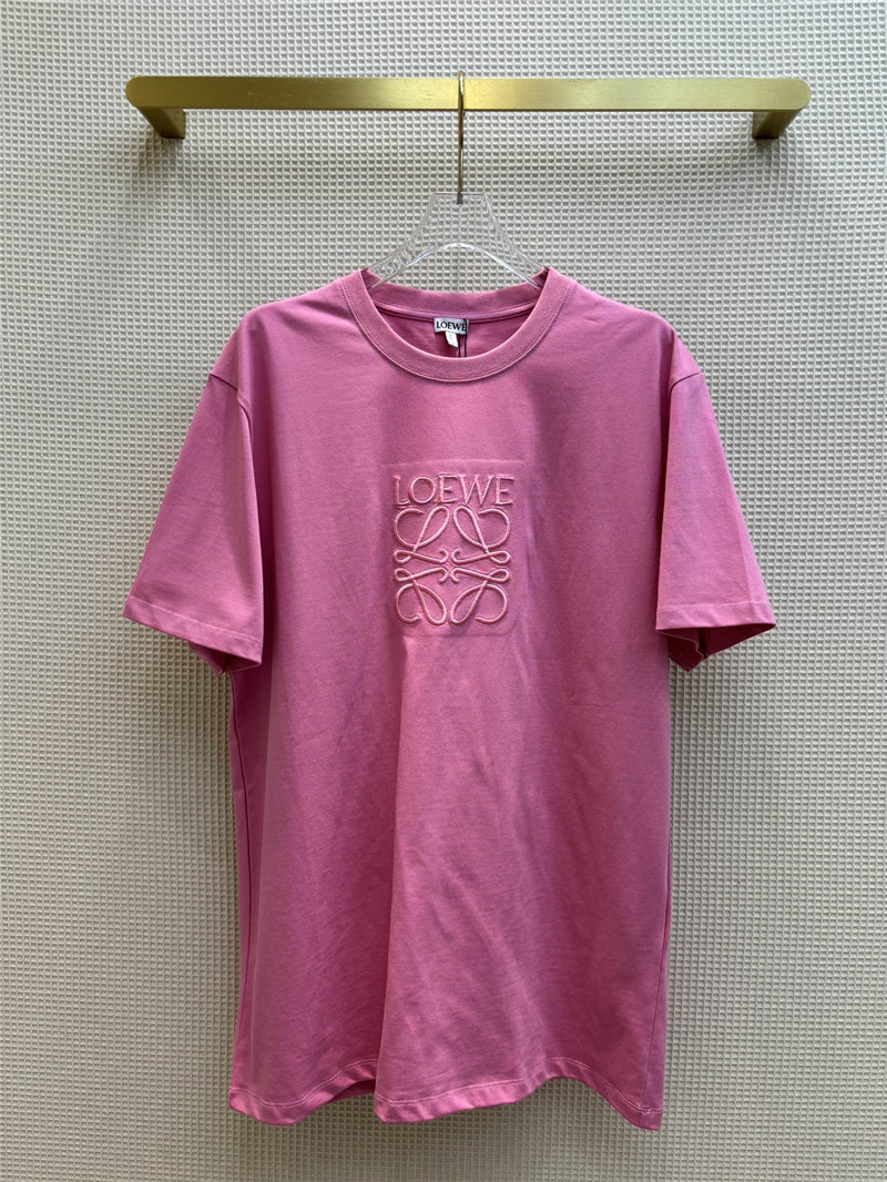loewe letter embroidered short sleeve T-shirt