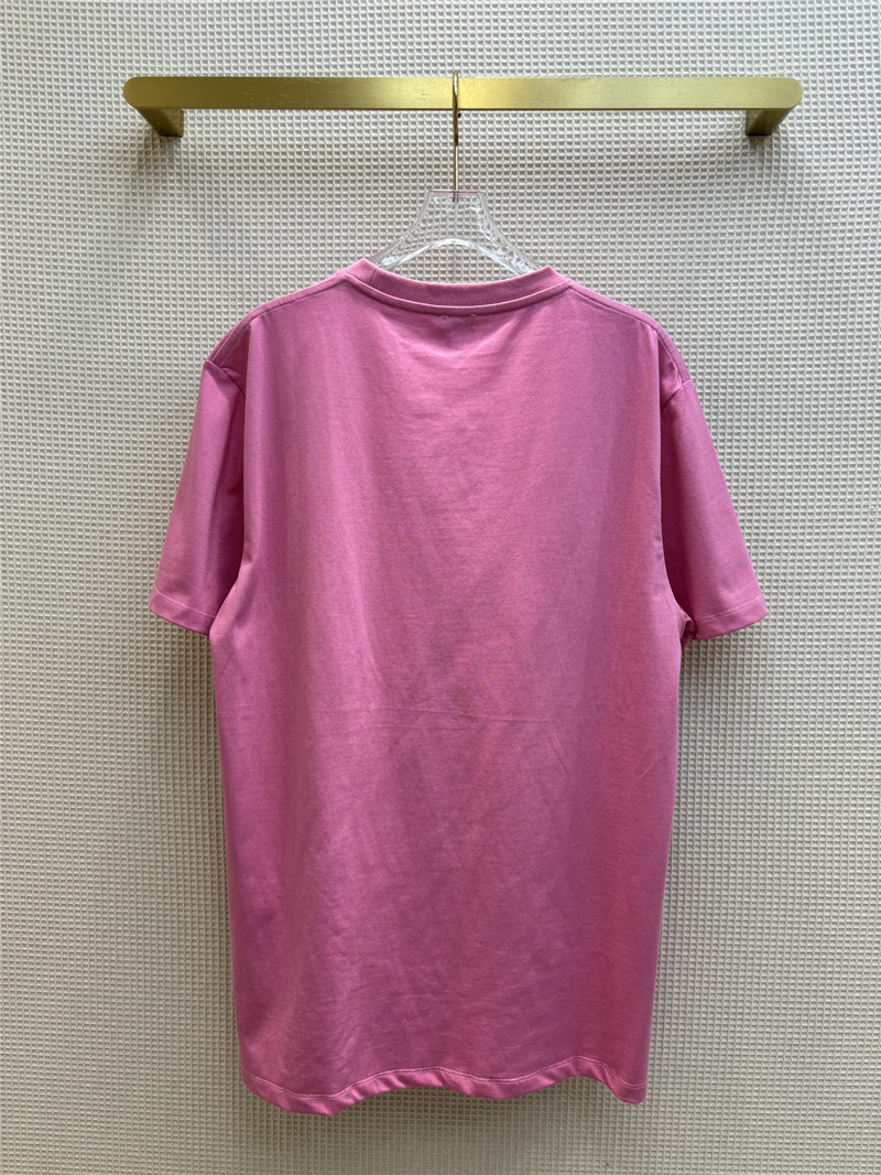 L0ew* letter embroidered short sleeve t-shirt