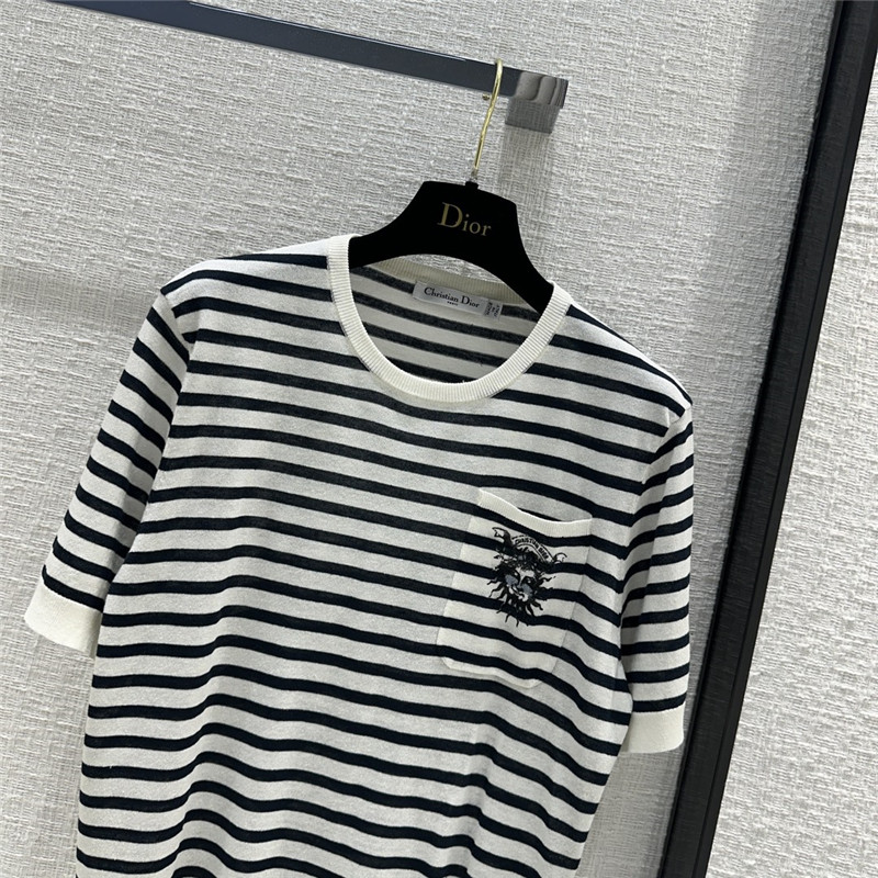 D10r navy sunflower print linen sweater