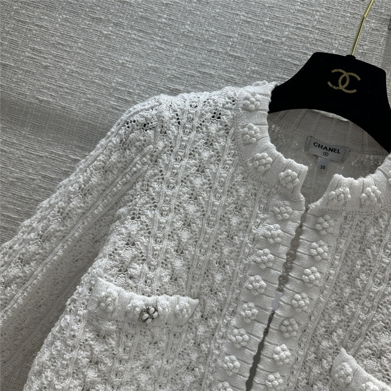 Chanel heavy craft hollow embossed braided cardigan