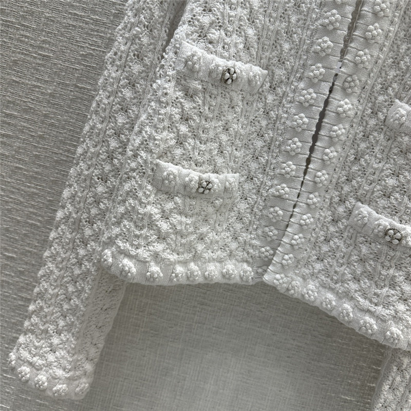 Chanel heavy craft hollow embossed braided cardigan