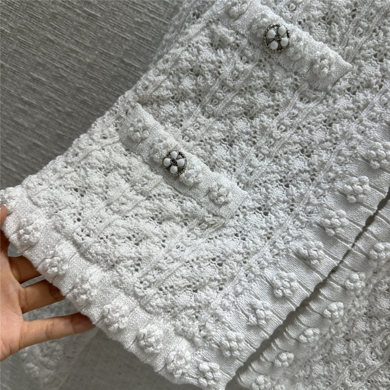 Chanel heavy craft hollow embossed braided cardigan