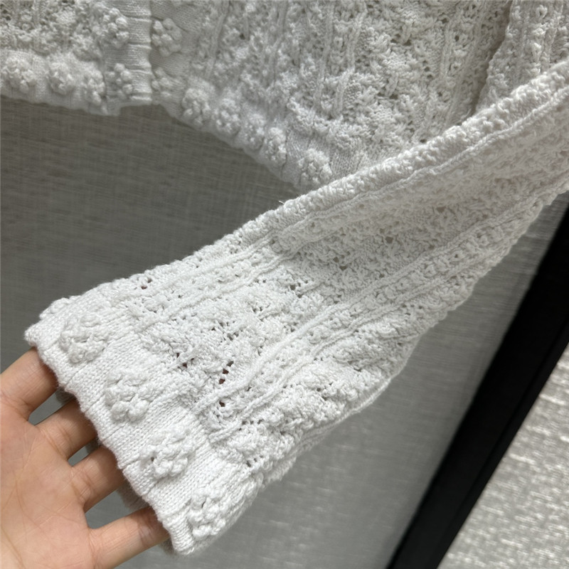 Chanel heavy craft hollow embossed braided cardigan