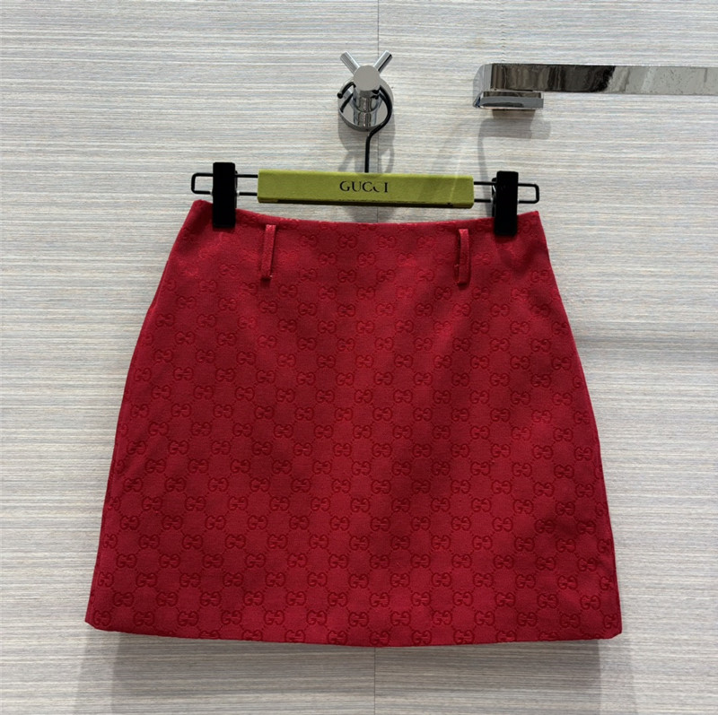 Gucci double G presbyopia jacquard A-line mini skirt