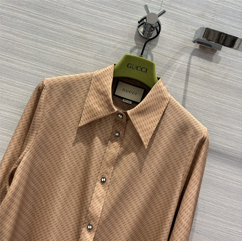Gvc*1 gg fine logo print silk shirt