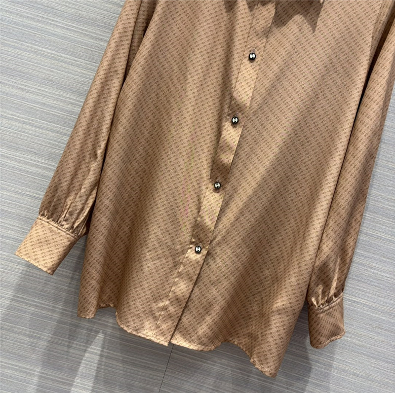 Gvc*1 gg fine logo print silk shirt