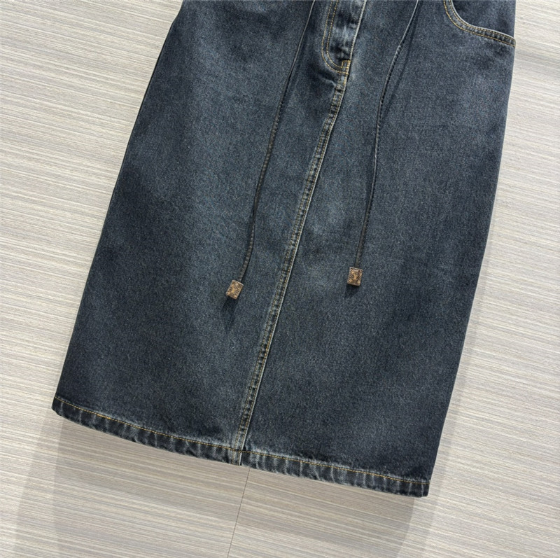 l0vis Vvtt0n lv new nautical nautical series denim long skirt