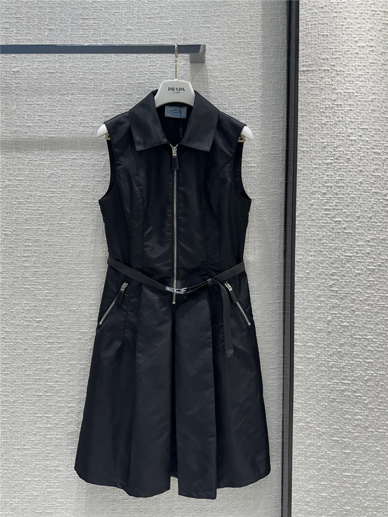 prada new functional nylon sleeveless skirt