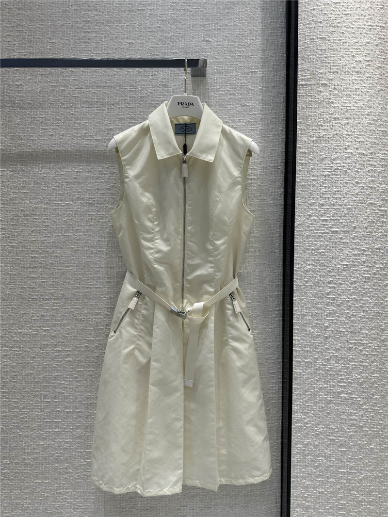 prada new functional nylon sleeveless skirt