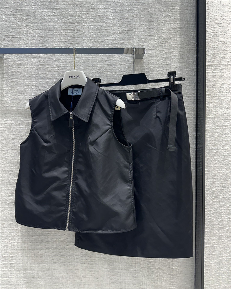 prada fashionable intellectual style nylon suit