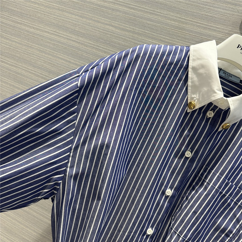 Pra*a retro style striped large shirt