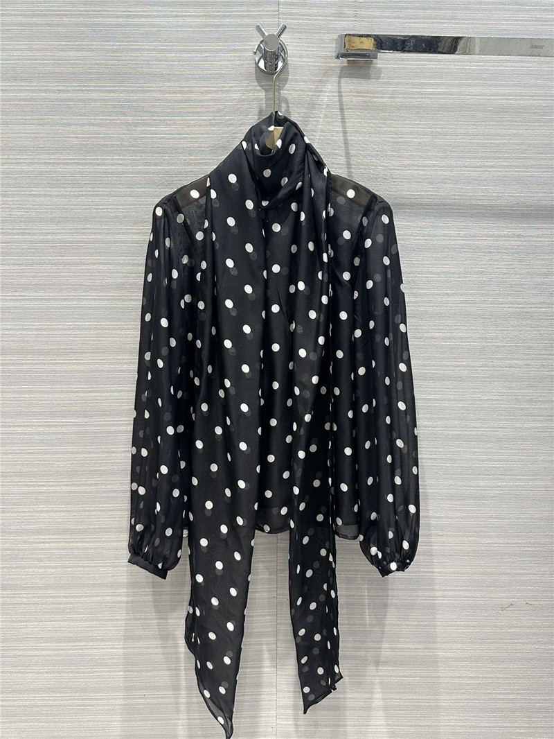 YSL polka dot silk shirt
