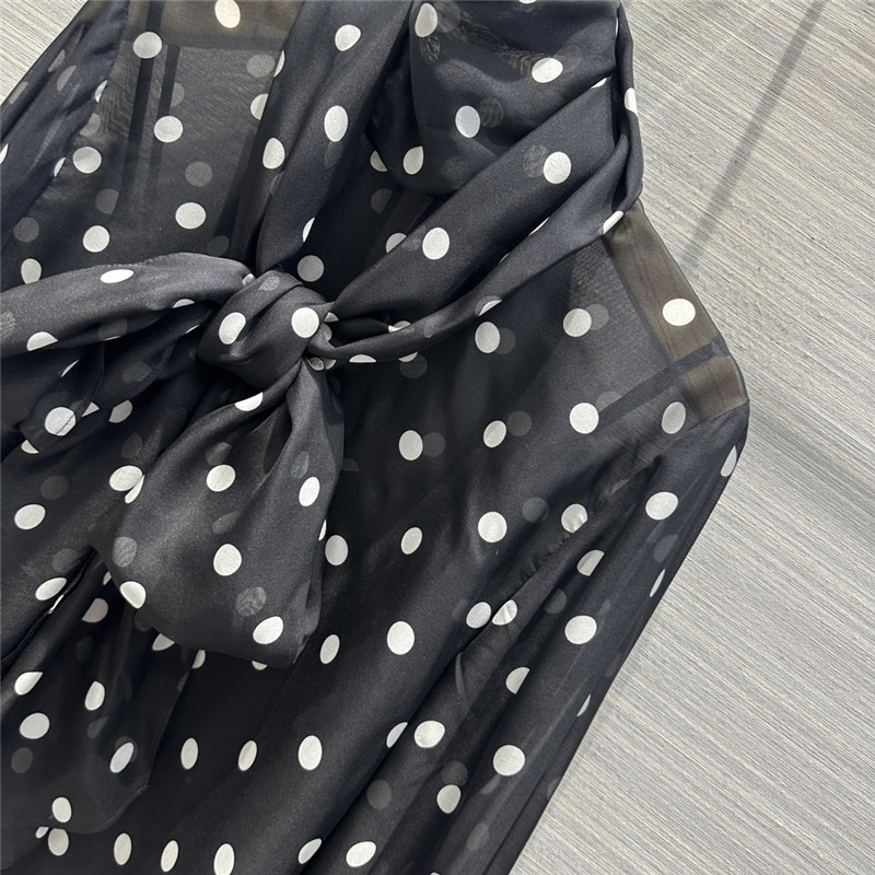 Y51 polka dot silk shirt