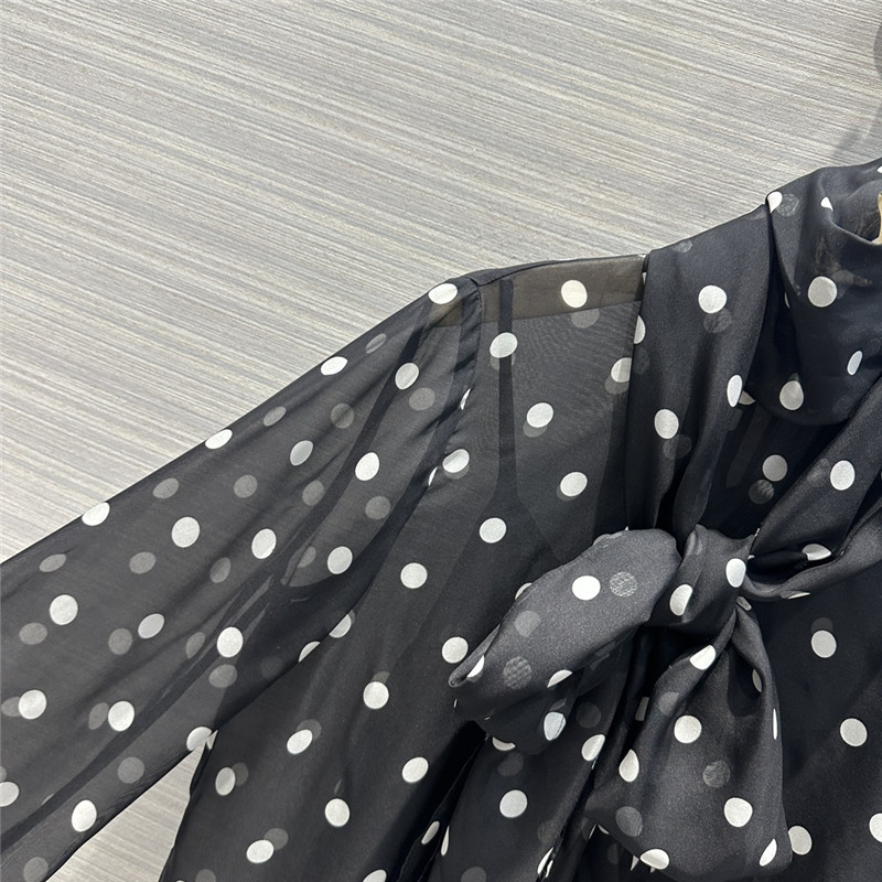 Y51 polka dot silk shirt