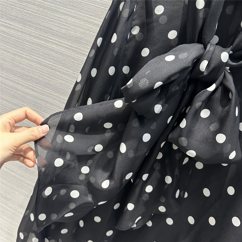 Y51 polka dot silk shirt