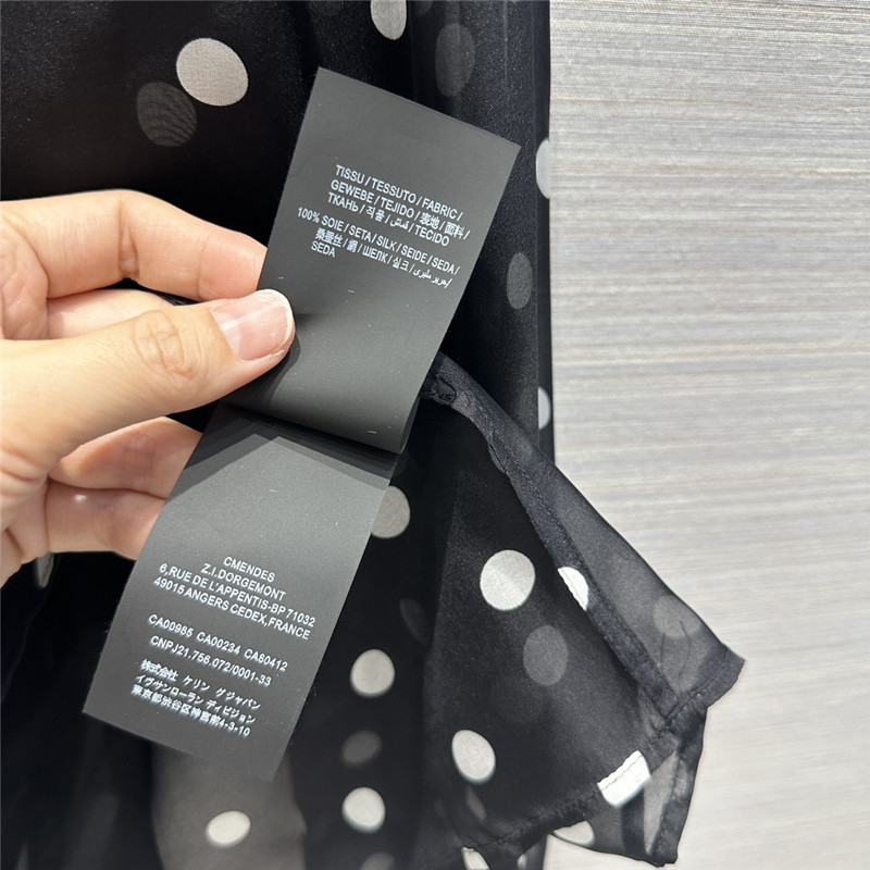 Y51 polka dot silk shirt