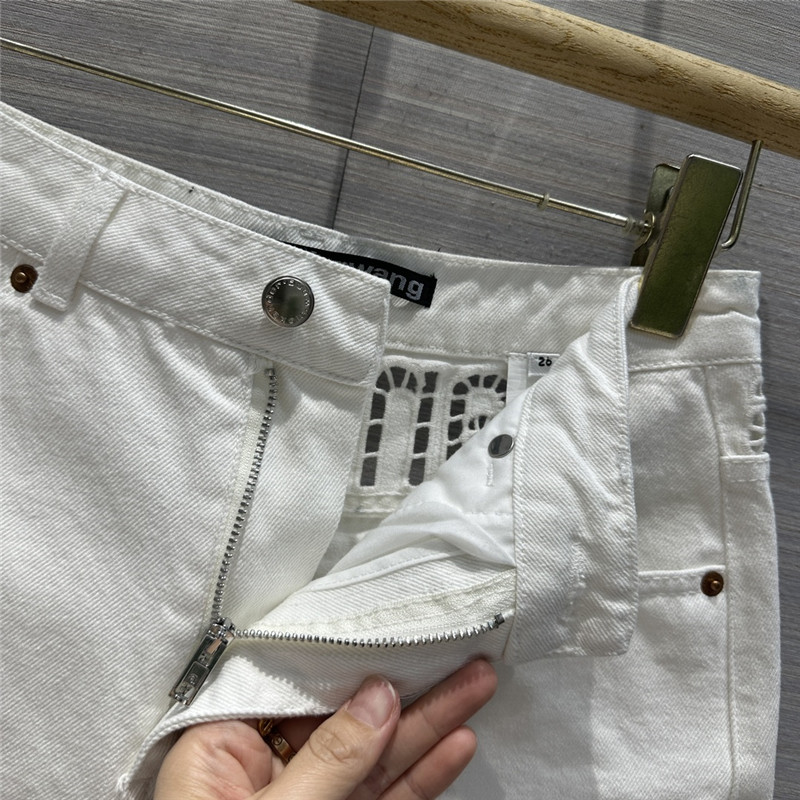 A1exa*der wang letter embroidered denim skirt