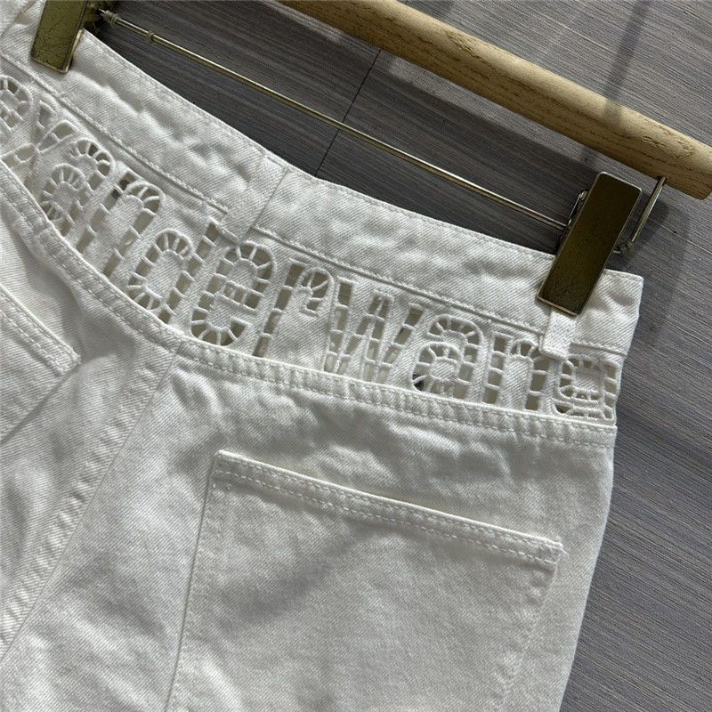 A1exa*der wang letter embroidered denim skirt