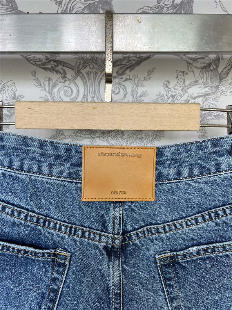 A1exa*der wang new distressed denim shorts