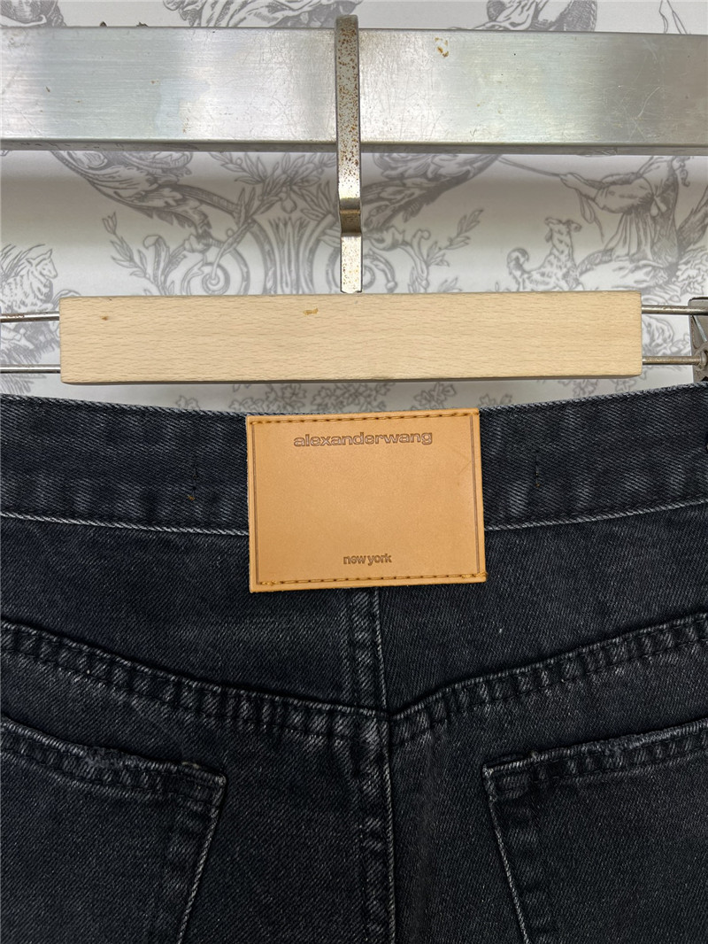 A1exa*der wang new distressed denim shorts