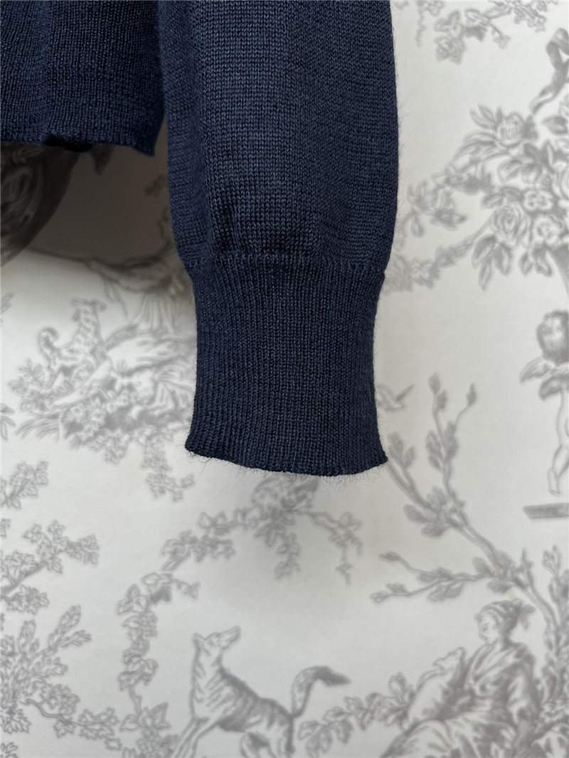 miumiu new Polo collar knitted long sleeves