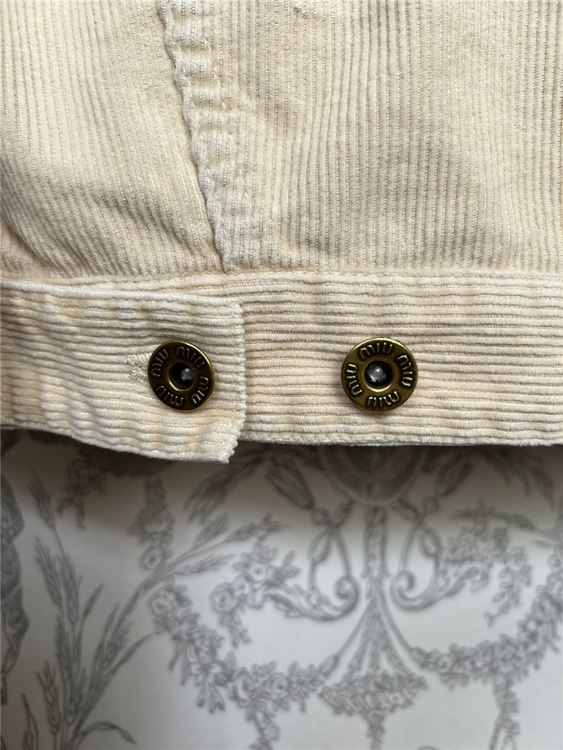 M1um1u new corduroy jacket and shorts set