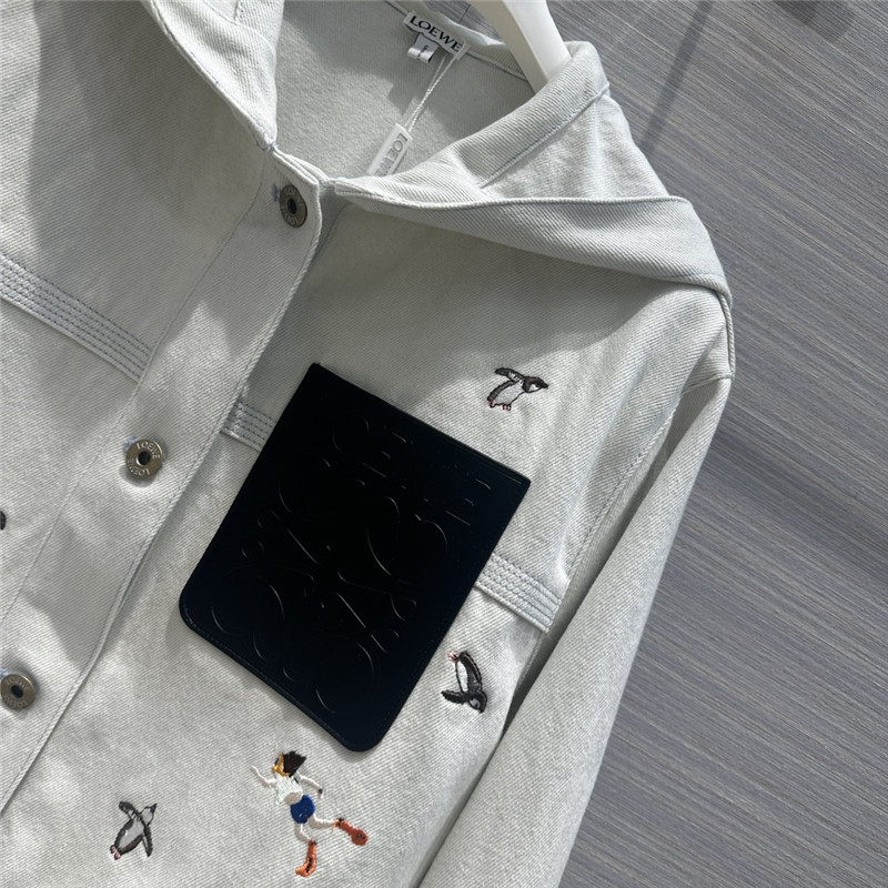 L0ew* bleached denim jacket