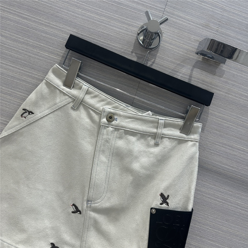 L0ew* colorful denim denim skirt