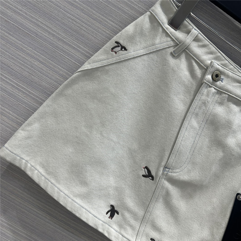 L0ew* colorful denim denim skirt