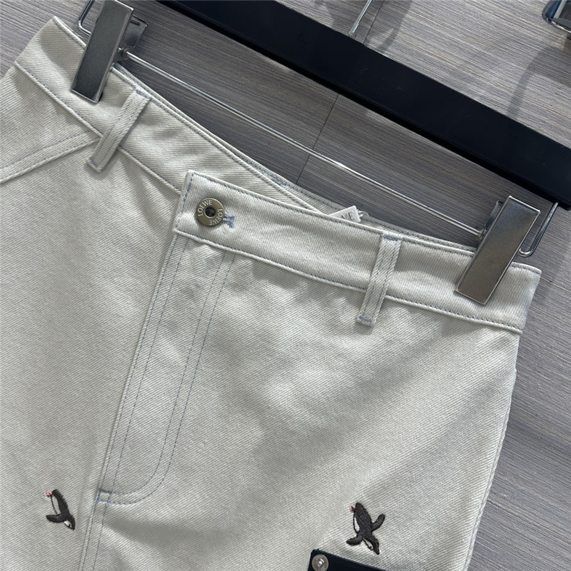 L0ew* colorful denim denim skirt