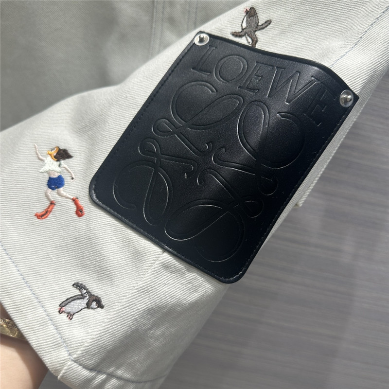 L0ew* colorful denim denim skirt