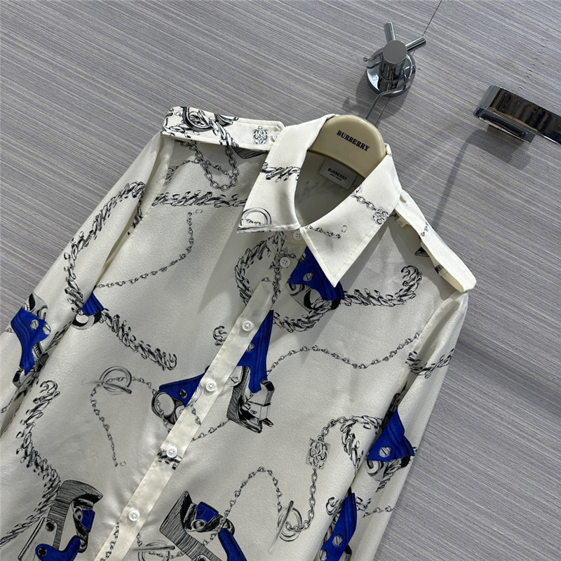 Bv*b*rry printed silk shirt