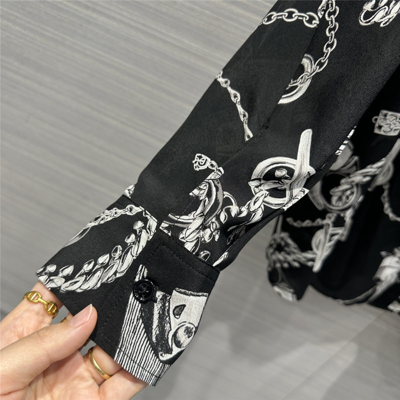 Bv*b*rry printed silk shirt