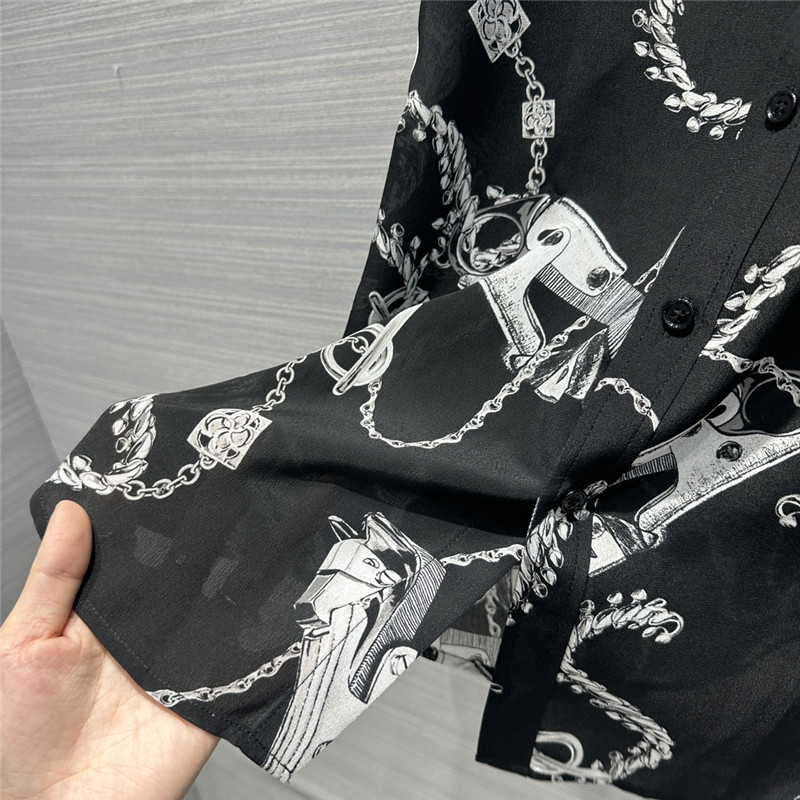 Bv*b*rry printed silk shirt