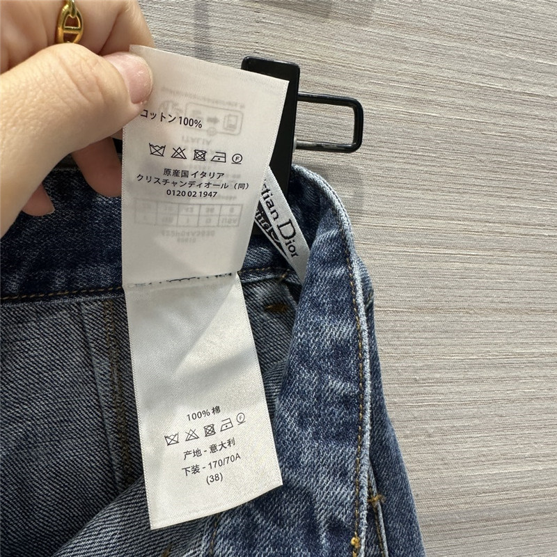 D10r mid-high waist double pocket straight jeans