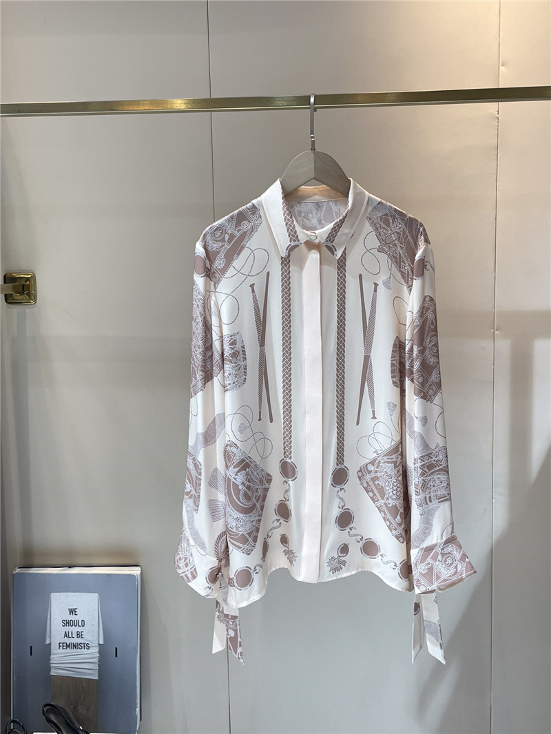 Hermes early spring silk shirt