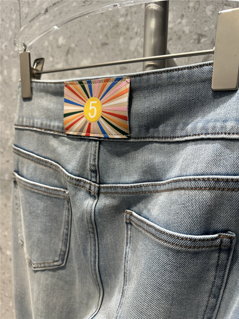 Ch**el high elastic two button retro spicy jeans