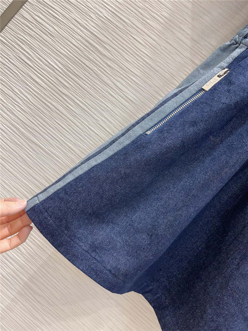 D10r retro denim hooded sweatshirt dress