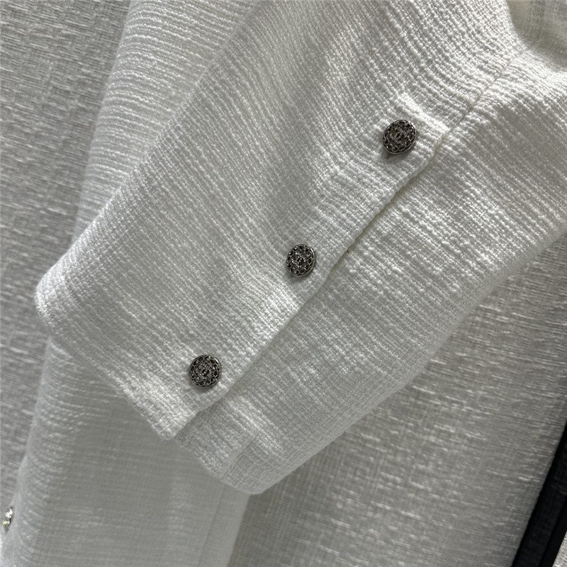 Ch**el white moonlight jellied soft tweed overalls jumpsuit