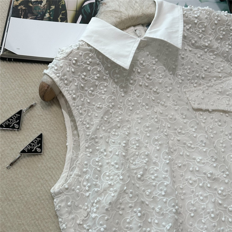 Pra*a lapel three-dimensional bouquet two-piece set