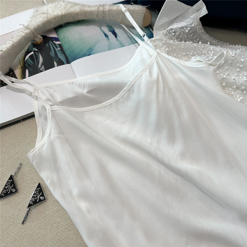 Pra*a lapel three-dimensional bouquet two-piece set