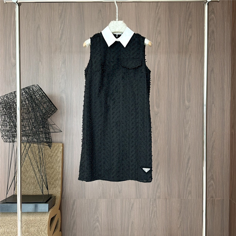 prada lapel three-dimensional bouquet two-piece set