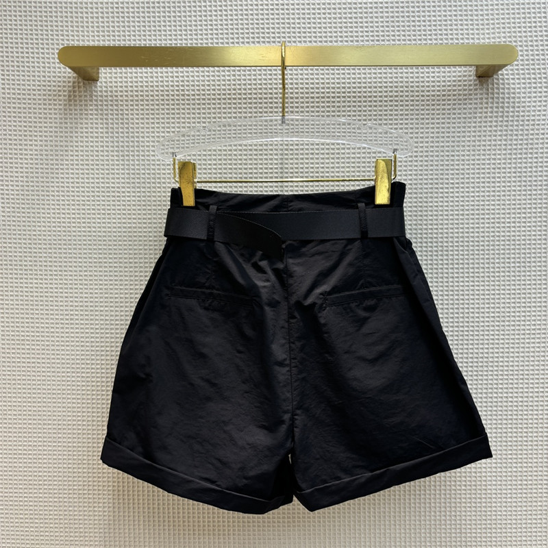 prada workwear fan buckle high waist A-line shorts