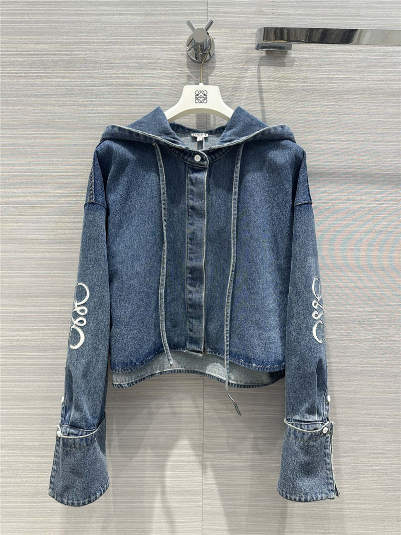 loewe salt girl retro washed denim jacket