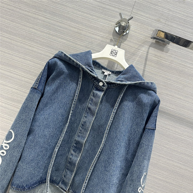 loewe salt girl retro washed denim jacket
