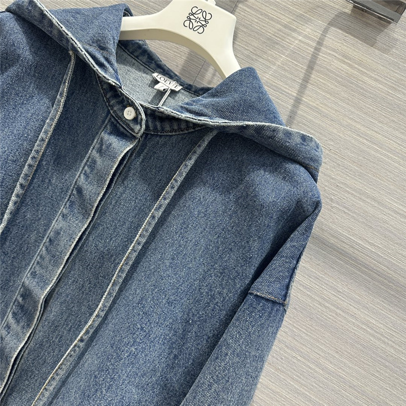 loewe salt girl retro washed denim jacket
