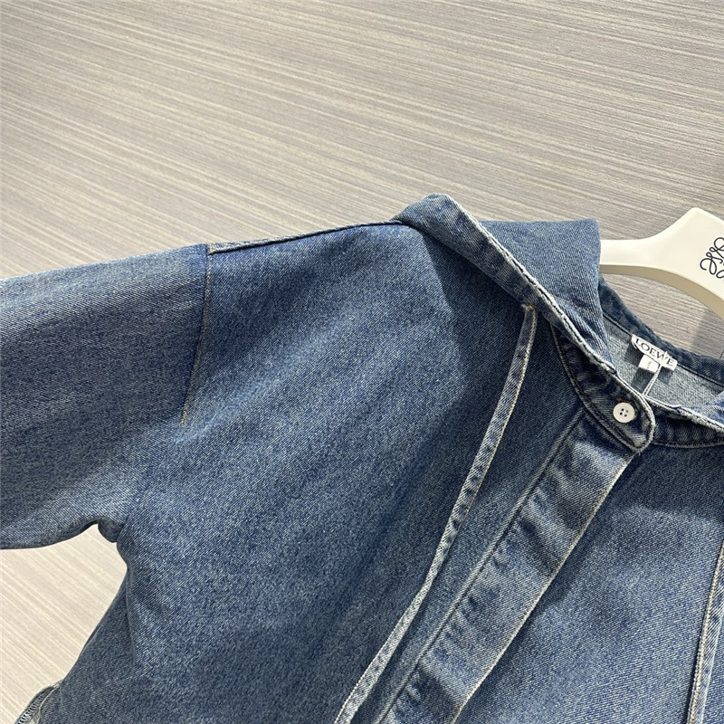 loewe salt girl retro washed denim jacket