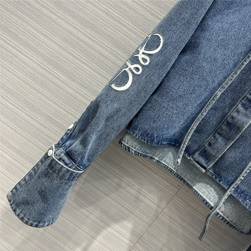 loewe salt girl retro washed denim jacket