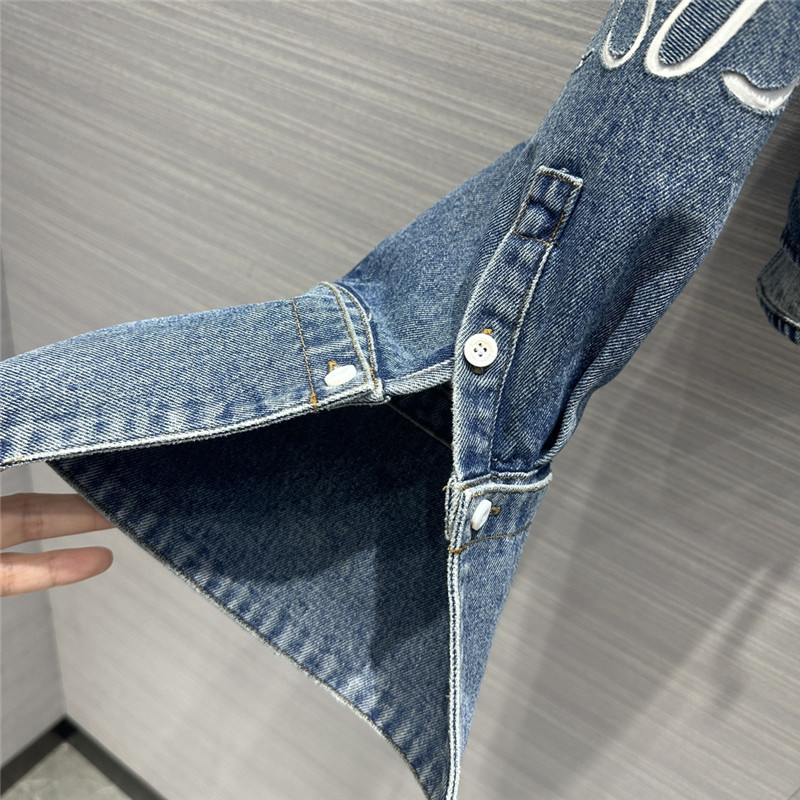 loewe salt girl retro washed denim jacket